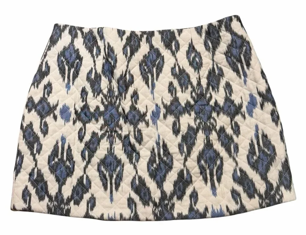Ulla Johnson Zina Quilted Wrap Miniskirt in Color: Celeste NWT Size 12